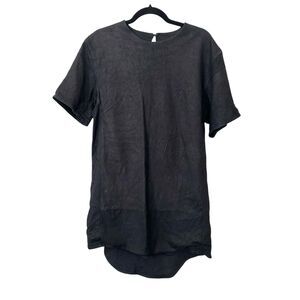 PUBLIC SCHOOL Lambskin Leather Mini Dress Black Small